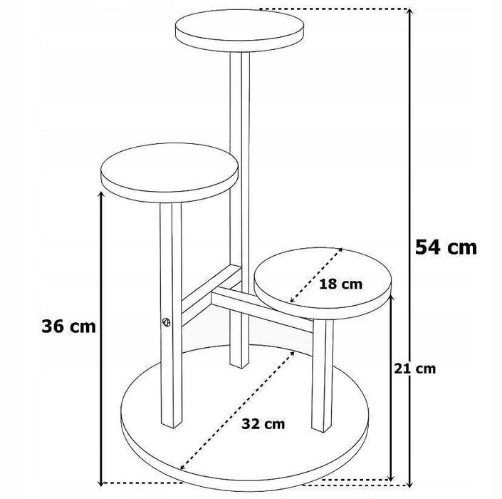 KWIETNIK STOJĄCY Stojak na Kwiaty Rośliny Regał z Półkami Loft