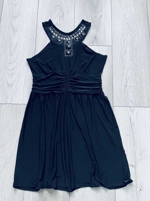 Маленька чорна сукня/плаття з камінцями 46-48р. Нове!