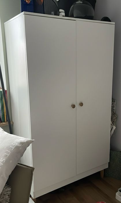 Szafa i komoda biała VOX BOCA bardzo dobry stan