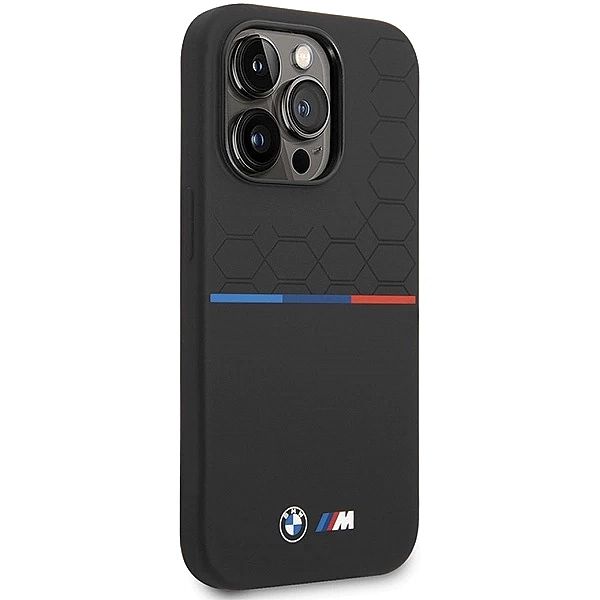 Etui BMW Silicone Pattern na iPhone 15 Pro - czarne