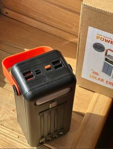 ПОТУЖНА заряд.станція 180000 павербанк акумулятор соняч.батарея+ліхтар