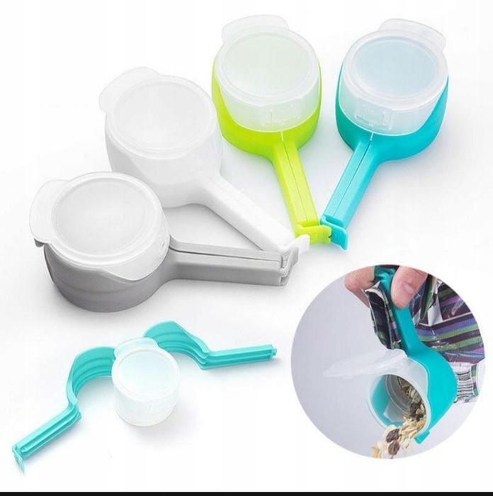 Klips zatrzask zapinka do opakowań torebek przypraw z dozownikiem 5szt