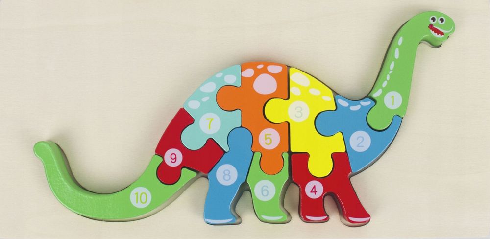 lt427 puzzle edukacyjne dinozaur 3d montessori drewniane puzzle