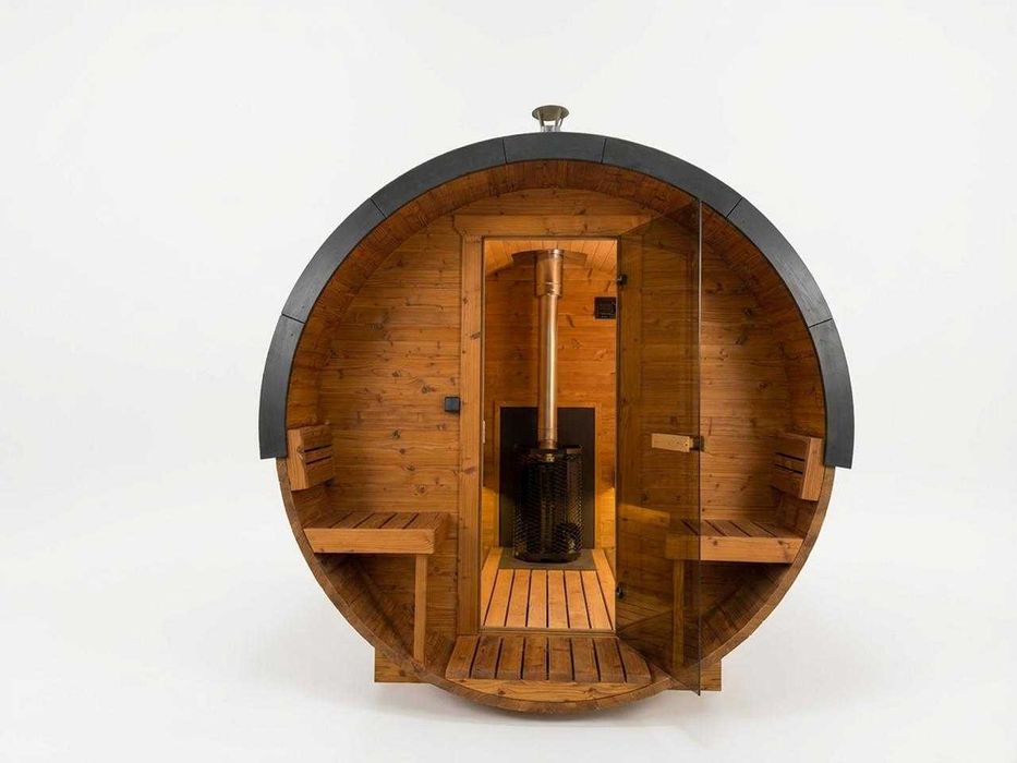 Sauna ogrodowa PREMIUM M1 – Termodrewno Dach pokryty Aluminium