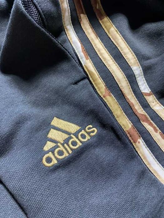 ADIDAS Camo Moro Camouflage czarne sportowe DRESY Z KIESZENIAMI roz XL