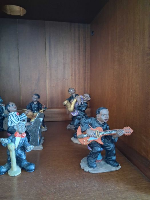 10 figuras em resina músicos de Nova Orleans, anos 80