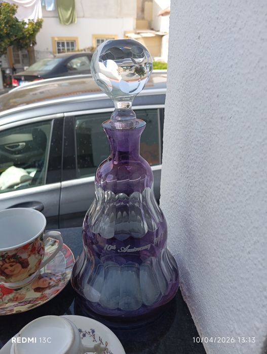 Garrafa cristal trabalhado edição limitada comemoração Estoril