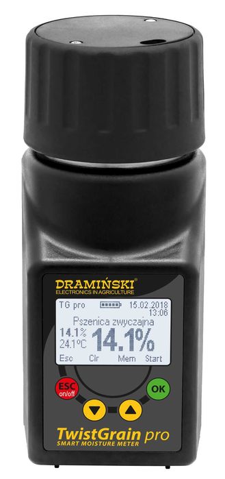 ORYGINALNY DRAMIŃSKI Wilgotnościomierz TG PRO, miernik ziarna