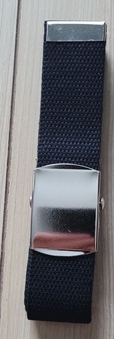 Czarny pasek parciany długość 115 cm