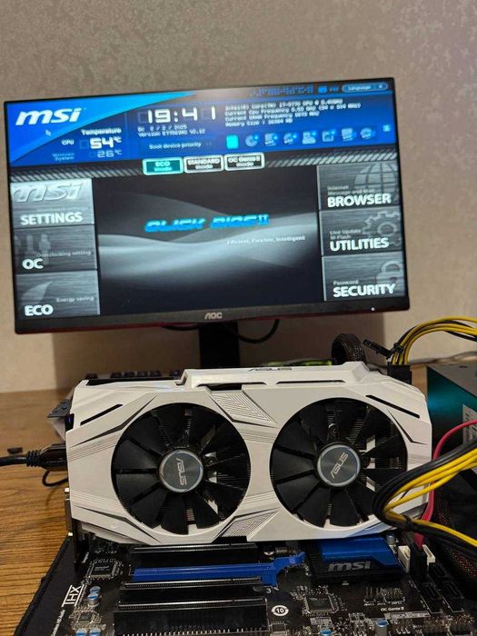 Материнська плата MSI Z77A-G43
Процесор Intel Core i7-3770, 4.3GHz,