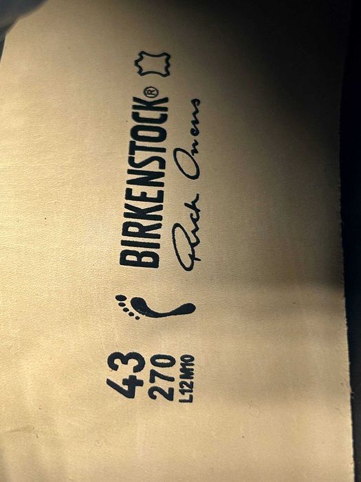 Кеди RICK OWENS & BIRKENSTOCK boots worldwide shipping чорні кеды