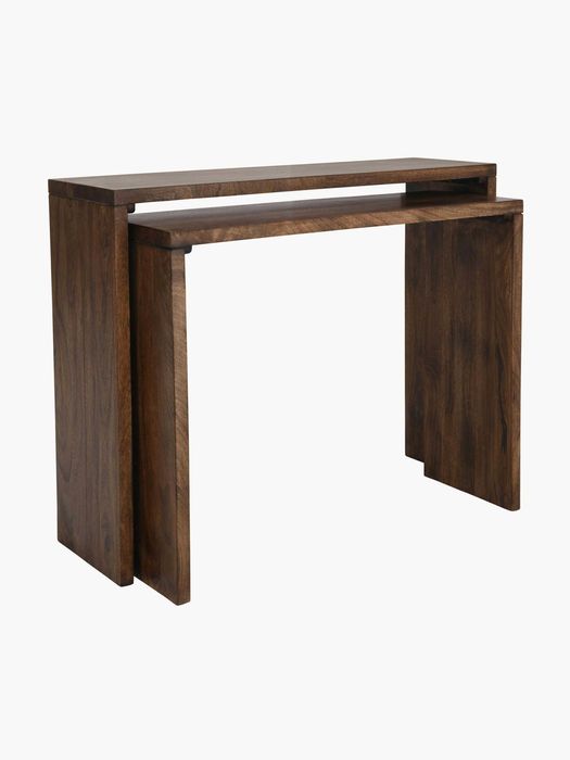 Komplet konsoli z drewna mangowego Helle, 2 elem.