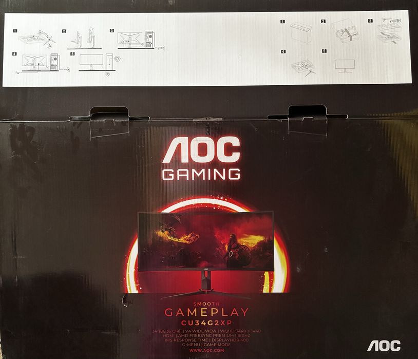 Монітор 34" AOC Gaming CU34G2XPD 2K VA 180 Гц