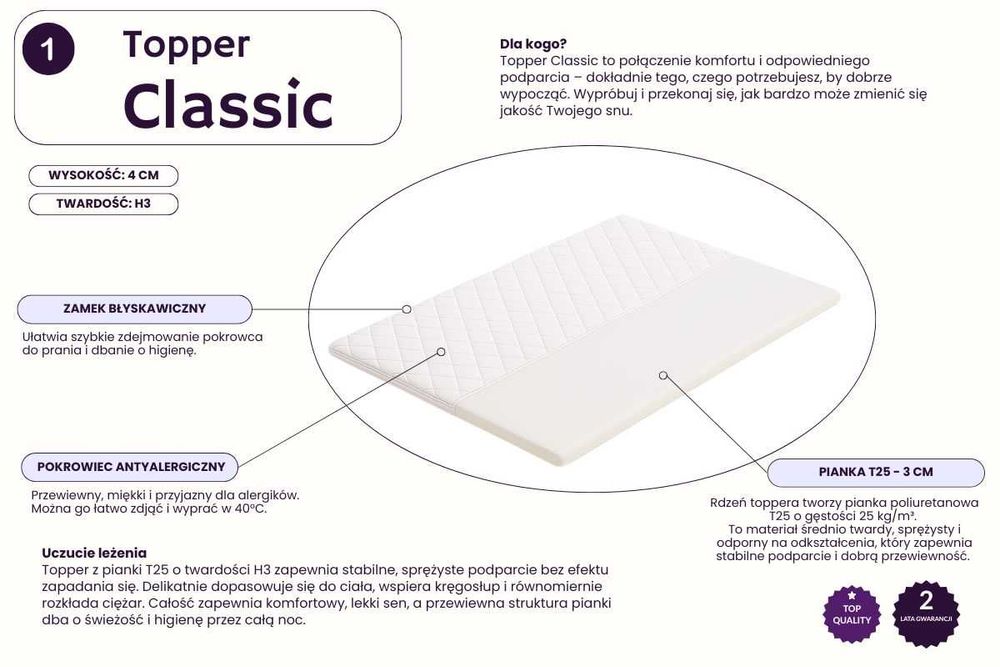 Łóżko kontynentalne Chester 120x200 / 140x200 / 160x200 / 180x200 cm