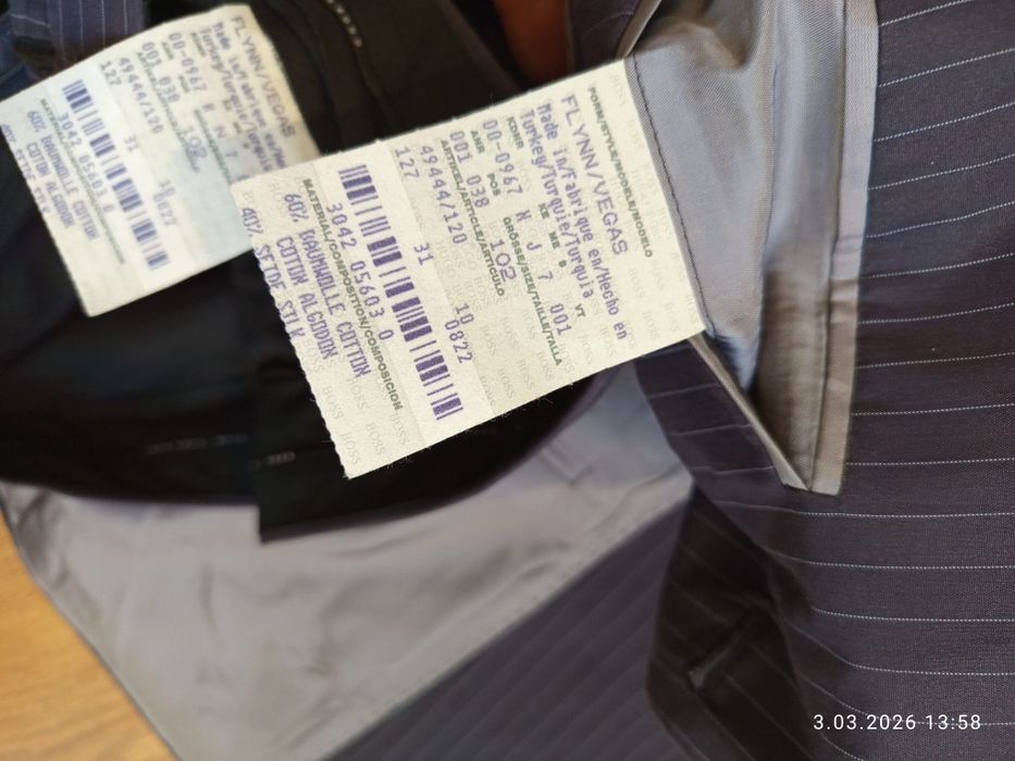 Hugo Boss nowe oryginalne wiosnę jedwab garnitury męskie