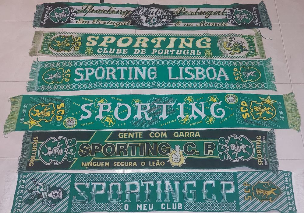 6 cachecois do sporting vintage
