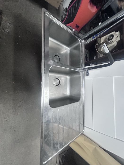 Zlew dwukomorowy Ikea z baterią