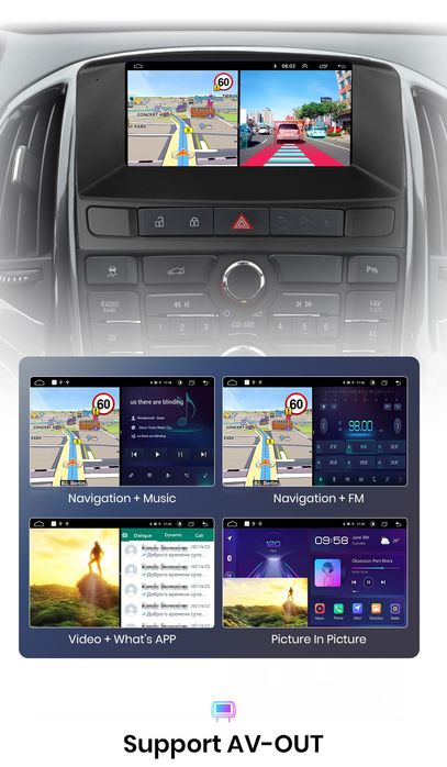 Rádio Android 6/128GB 8Core Opel Astra J 2010-15 CarPlay GPS 4G NOVO