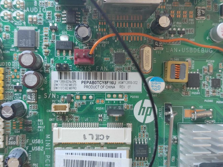 Материнская плата HP AMD E1-2500 8GB DDR3 VGA WiFi Radeon HD8240
