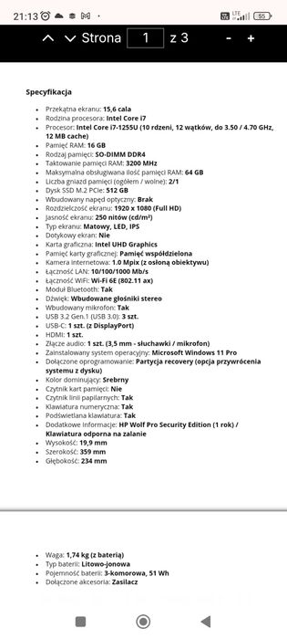 HP Probook 450 G9 zalany
