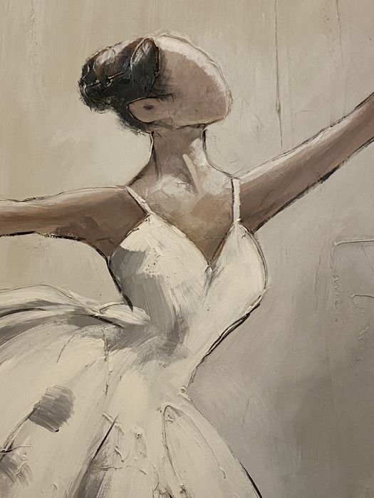 Tela Bailarina e flores