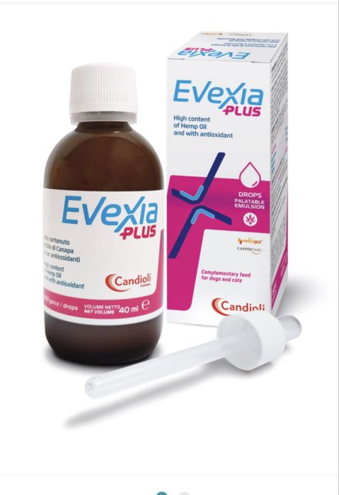 Candioli Евексія плюс - знеболюючий засіб для собак та котів з олією коноплі