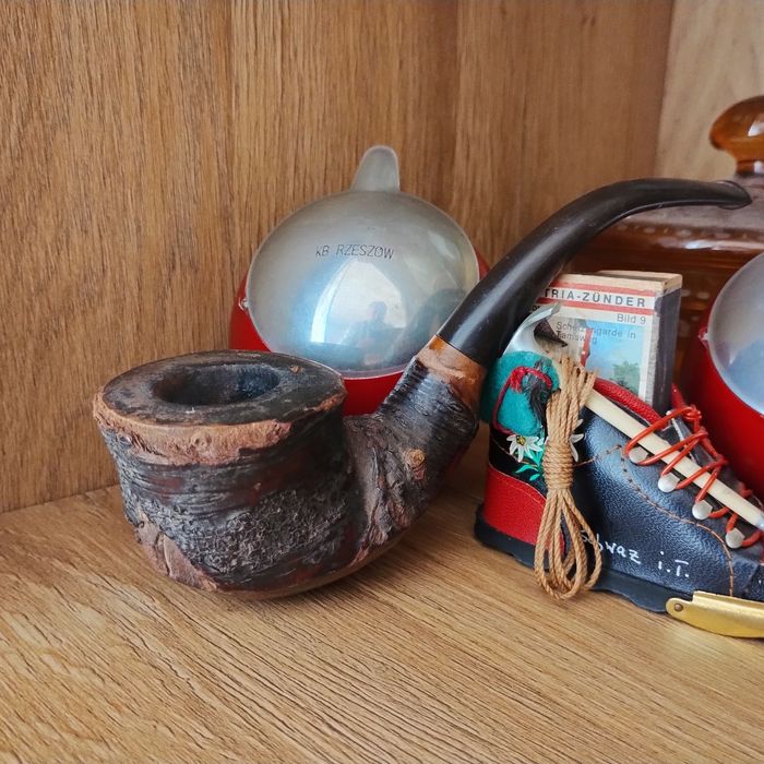 Przepiękna stara fajka z czereśni wiedeńska manufaktura