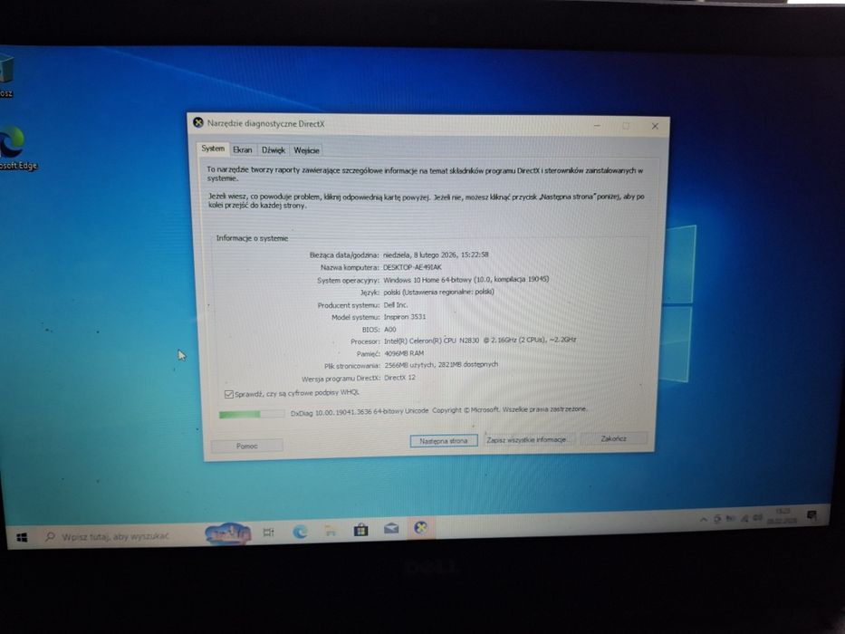 Laptop Dell P28f
