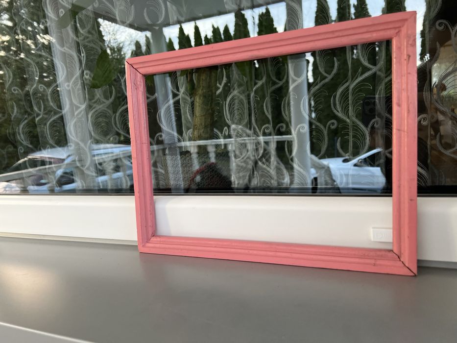 Okazja! Drewniana rama do oprawy obrazu pastelowy róż