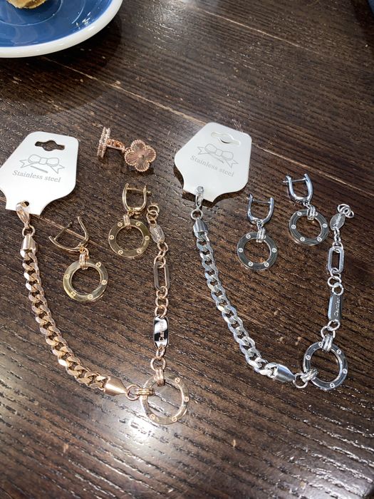 Сережки картье браслет