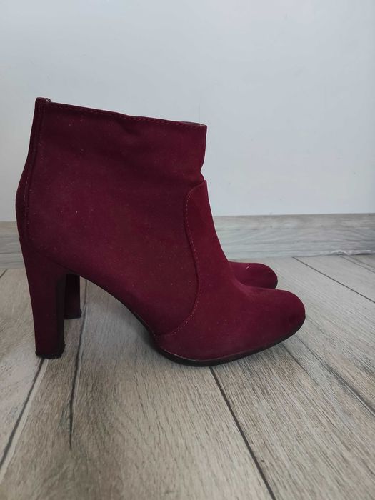 Bordowe botki rozm.35