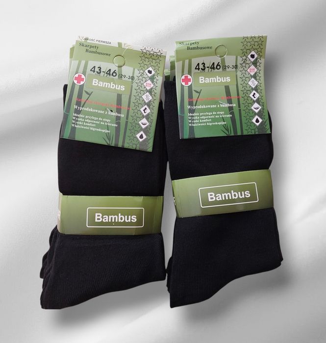 Komplet 10 par skarpety męskie bambusowe