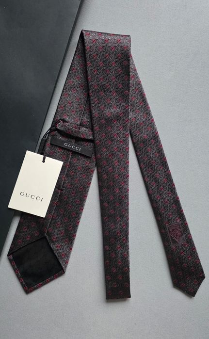 Krawat jedwabny GUCCI + karton