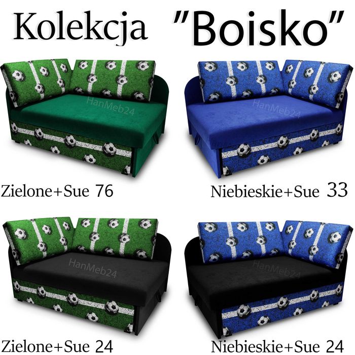 Sofka dziecięca rozkładana z pojemnikiem na pościel Tapczanik dziecięcy Kubuś
