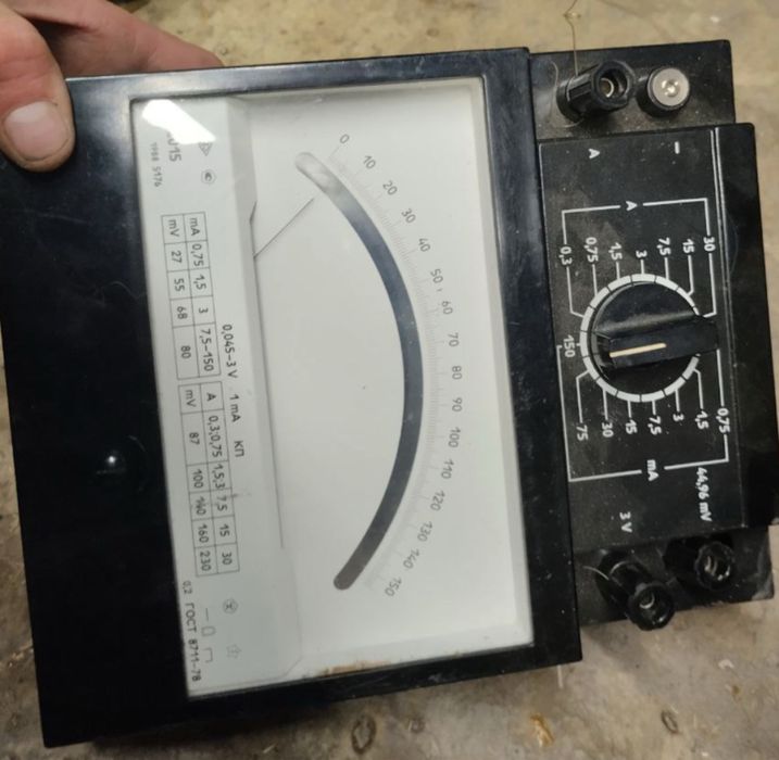 Амперметри, вольтметри. Вимірювальні прилади радянські