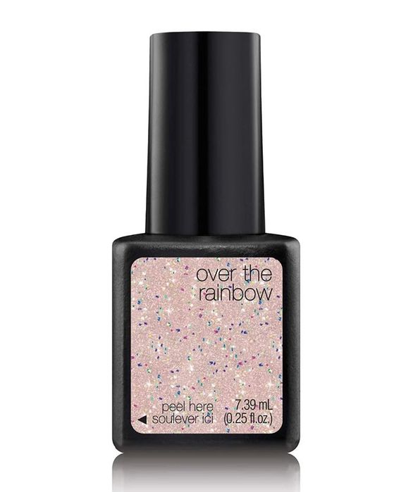 Sensationail lakier żelowy nude + brokatowy