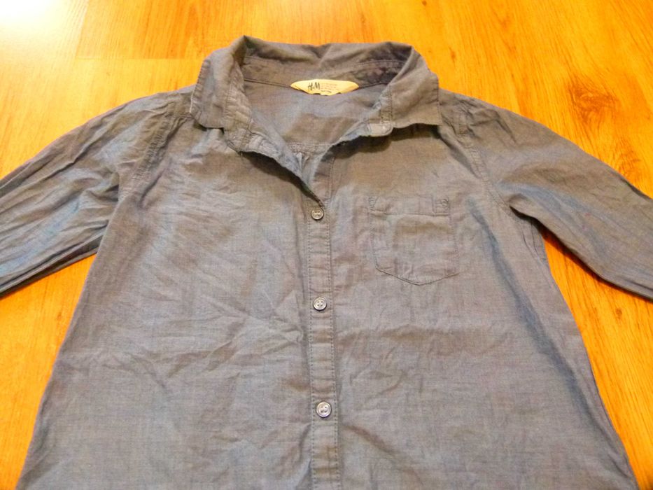 rozm 140 H&M koszula cienki materiałowe a'la jeans
