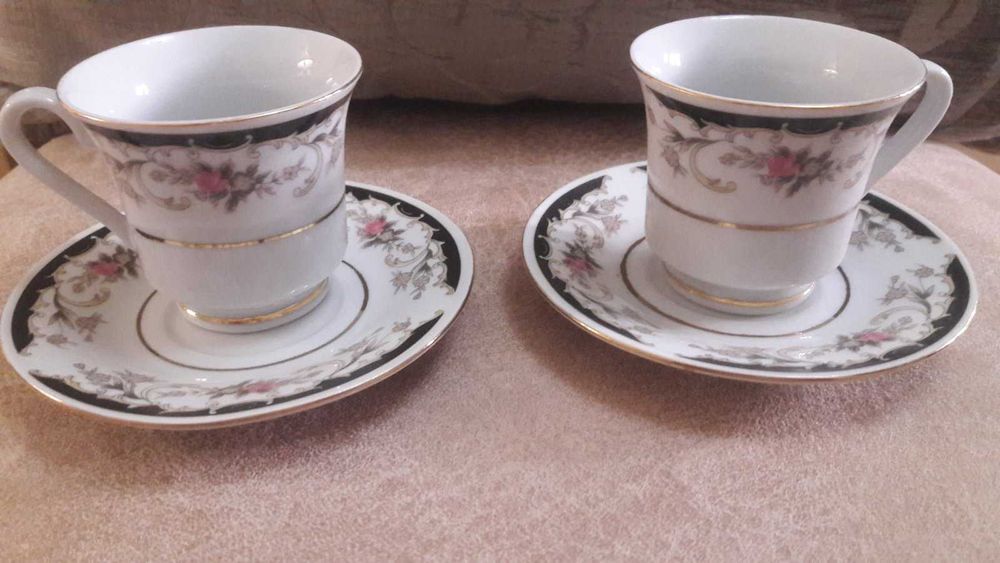 Набор из 6 кофейных чашек с блюдцами