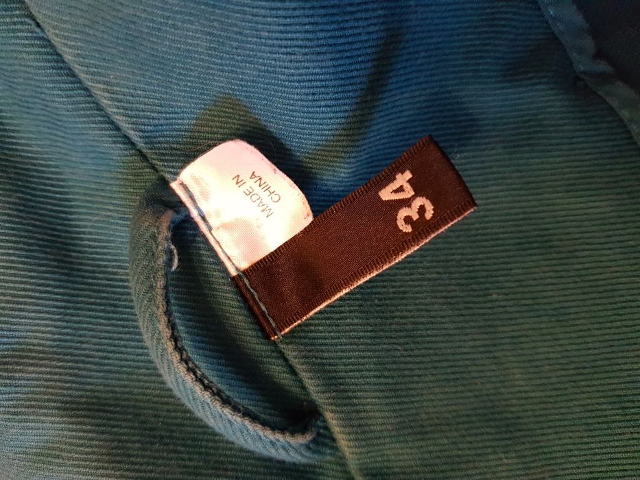 Płaszcz kurtka H&M Divided 34/ xs turkus niebieski