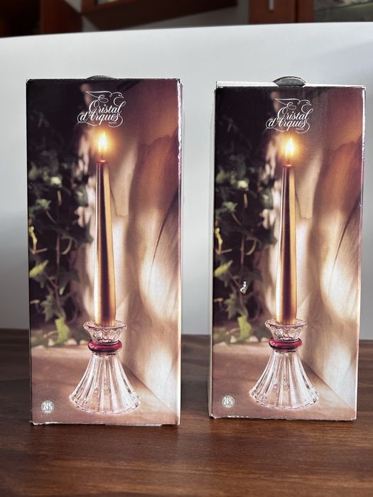 Par porta velas em cristal - Cristal d’ Arques