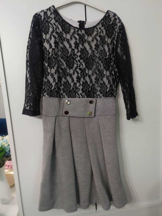 Sukienka czarno-szara