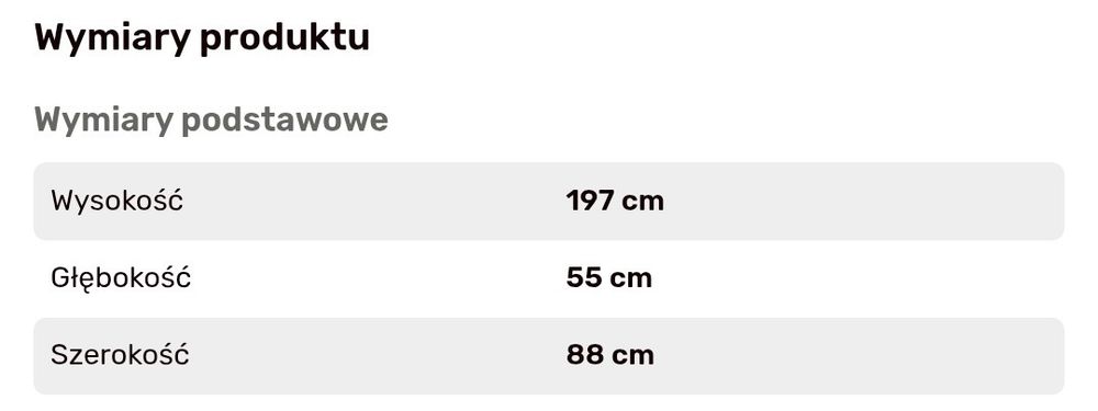 Szafa biała  Neptun