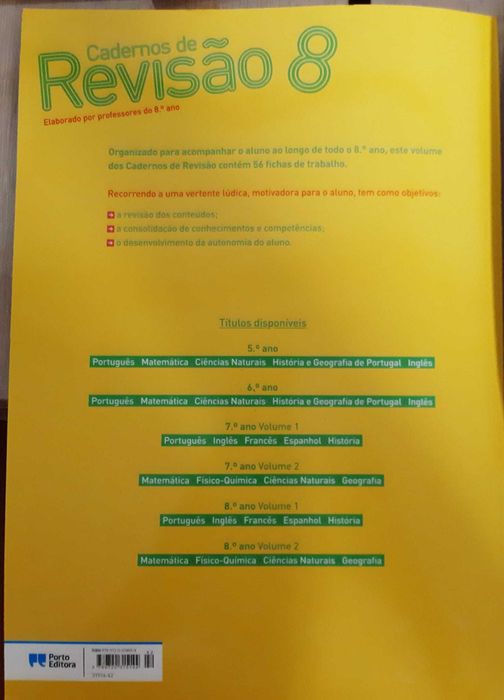 caderno de revisão 8ºano