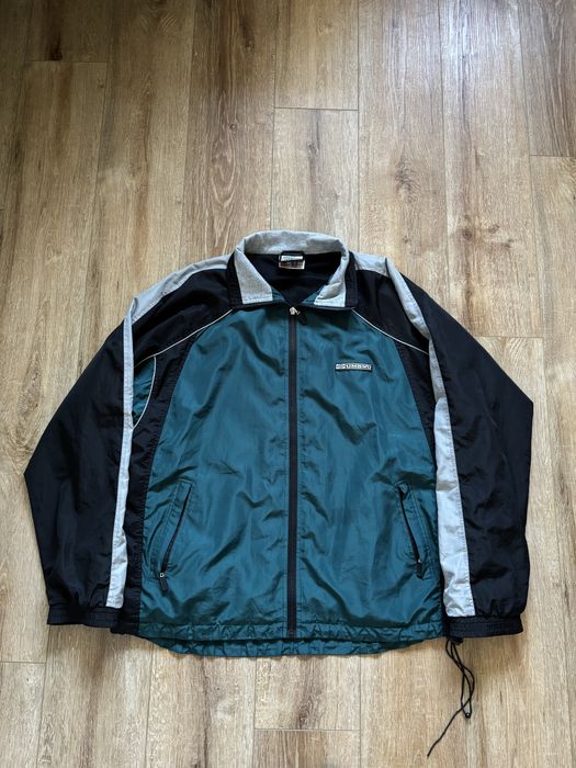 Czarna ciemnozielona wiatrówka kurtka sportowa vintage umbro L 90s retro