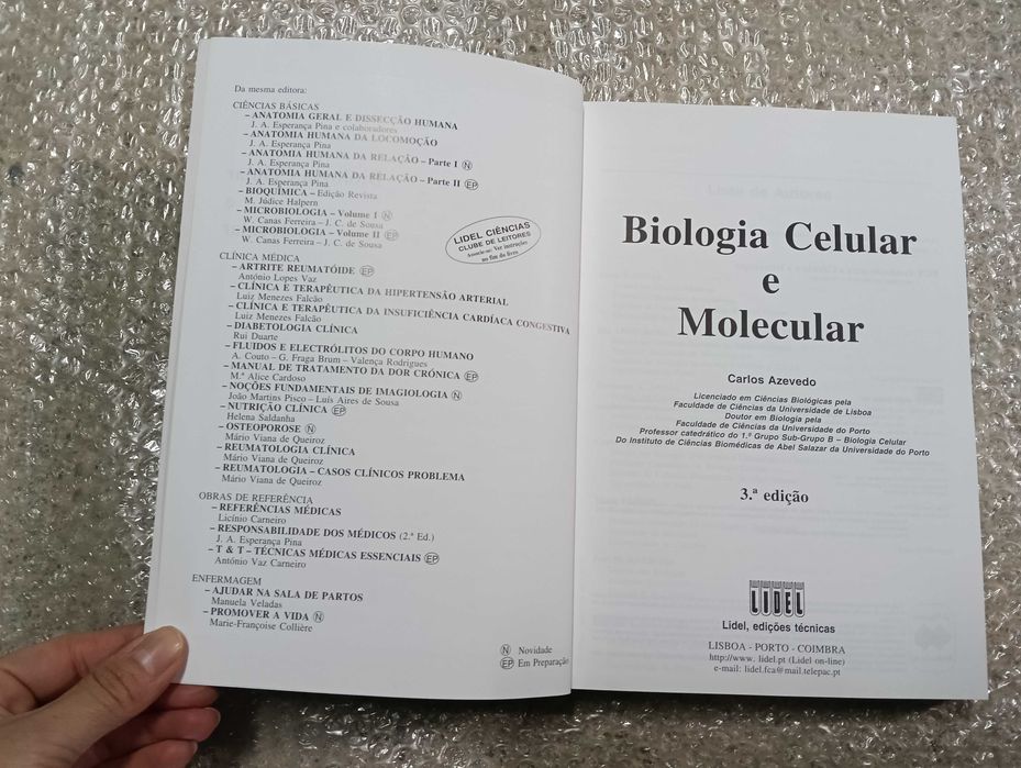 Livro Biologia Celular e Molecular - Carlos Azevedo