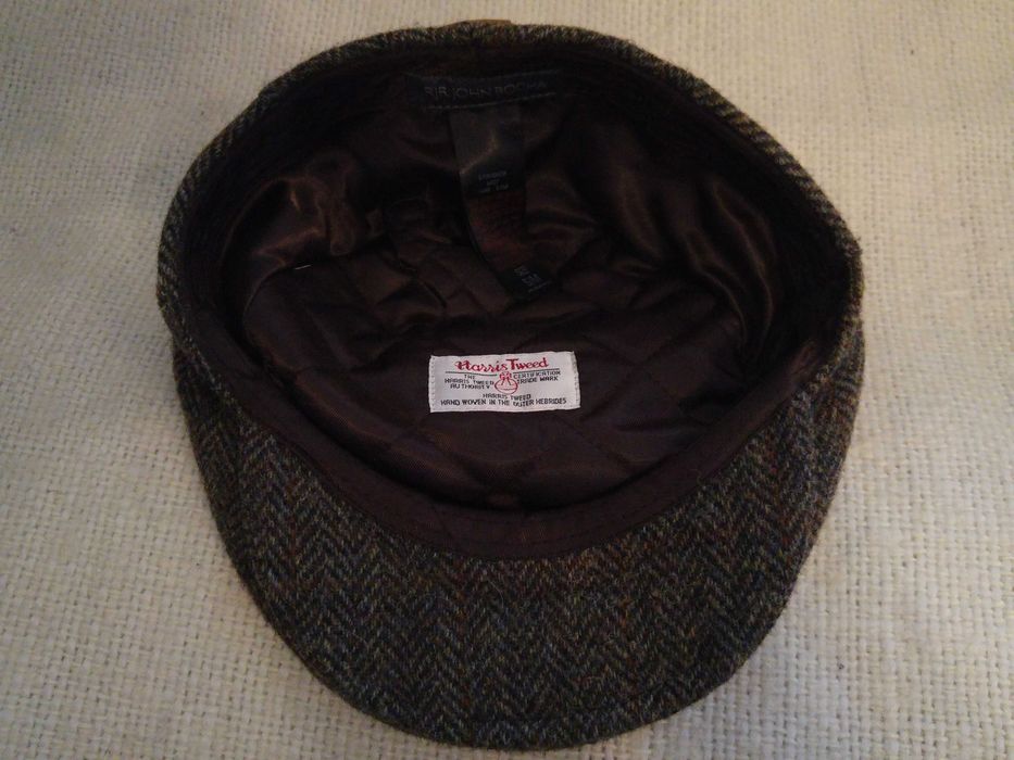Kaszkiet, czapka męska wełniana Harris Tweed