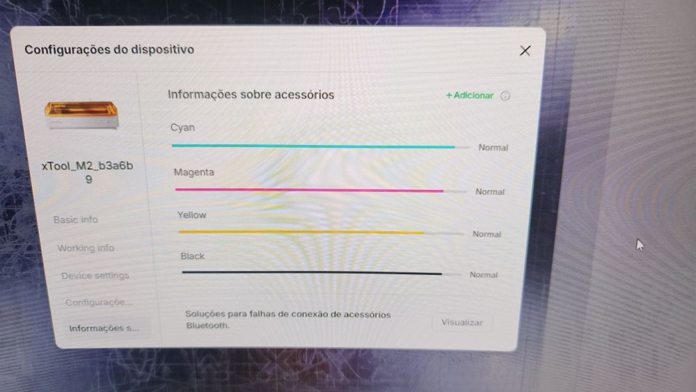 Xtool M2 com pacote de corte e impressão em cores /potência do laser de 10w