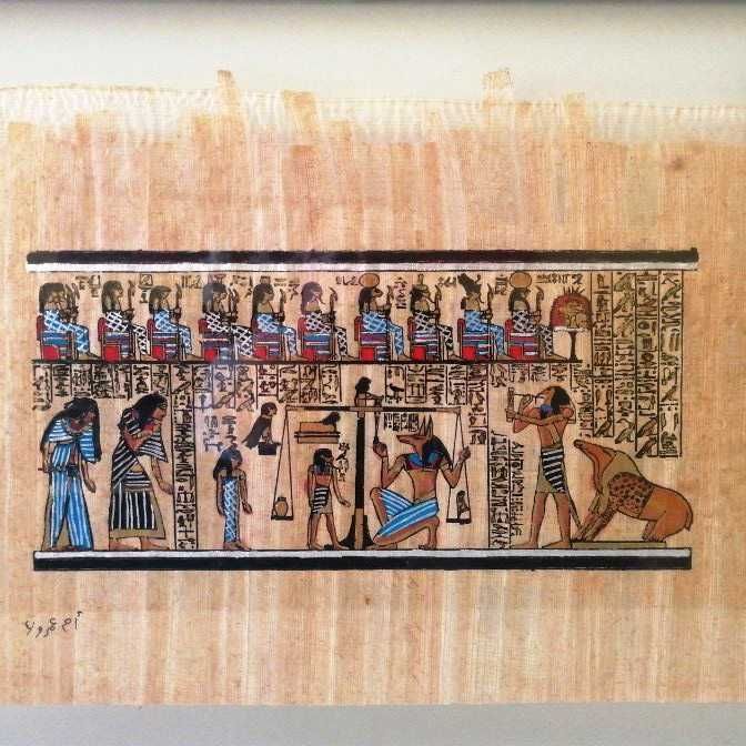 Papiro em quadro de vidro64551399192449122