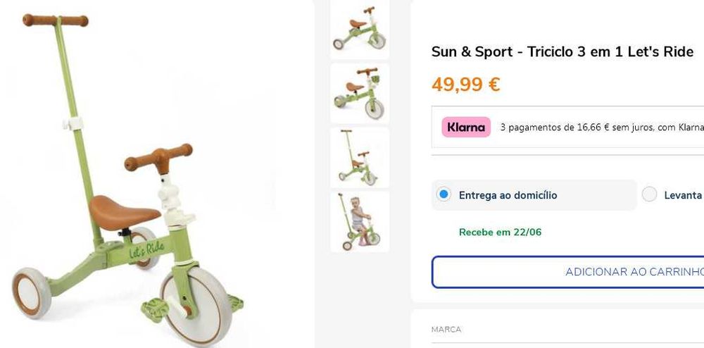 Triciclo 3 em 1 Let's Ride