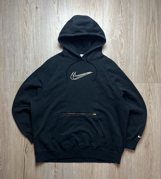 Nike Double Logo Oversized Męska Bluza z kapturem Hoodie Rap